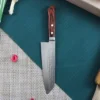 Couteau santoku japonais artisanal Masutani 16.5cm martelé