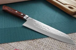 Couteau santoku japonais artisanal Masutani 16.5cm martelé