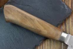 Couteau Santoku japonais artisanal Wusaki Nogami BS2 17cm manche en noyer