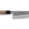Couteau santoku japonais artisanal Wusaki Nakata BS2 16.5cm manche en noyer