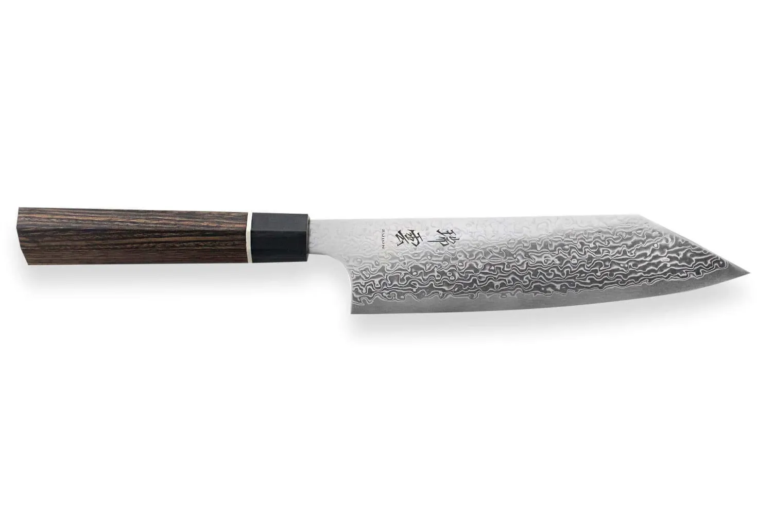 Couteau santoku japonais Kanetsugu Zuiun acier SPG2 damas 18cm
