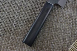 Couteau santoku japonais Shizu Hamono Yamato martelé 18cm manche sombre