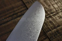 Couteau santoku japonais Tamahagane Bamboo Kyoto lame 17.5cm acier Damas VG5