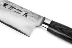 Couteau santoku japonais Tamahagane Tsubame lame martelée 17.5cm acier VG5