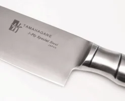 Couteau santoku japonais Tamahagane Bamboo lame 17.5cm acier VG5 3 couches