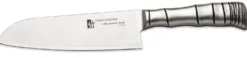 Couteau santoku japonais Tamahagane Bamboo lame 17.5cm acier VG5 3 couches