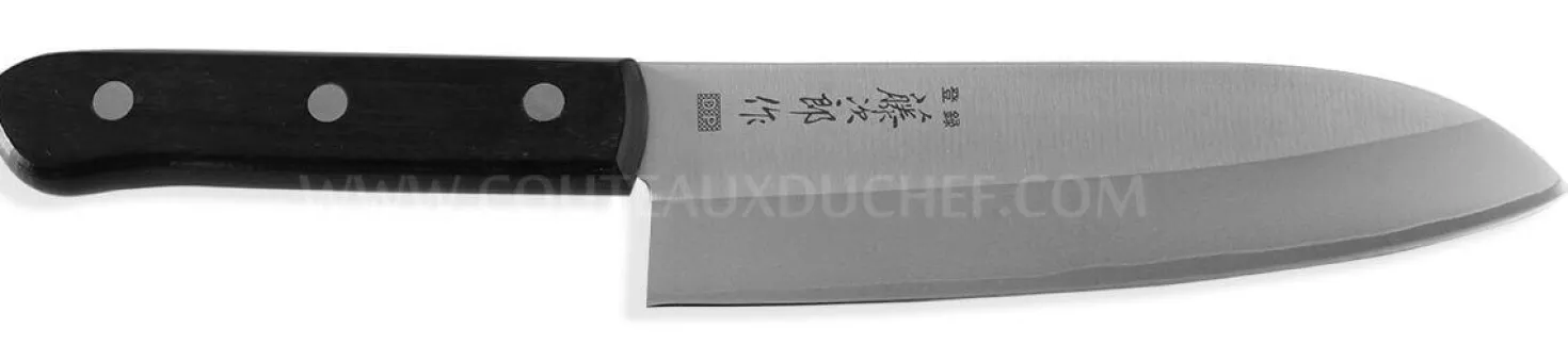 Couteau Santoku japonais Tojiro DP plein manche lame 17cm