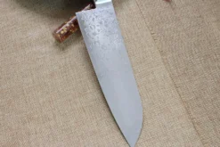 Couteau santoku japonais Tsunehisa VG10 Damascus 45 couches 16.5cm
