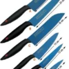 Couteau santoku Kasumi Titanium bleu lame 18cm