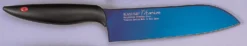 Couteau santoku Kasumi Titanium bleu lame 18cm