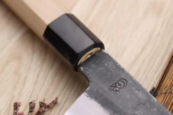 Couteau santoku kiritsuke 18cm japonais artisanal Sakai Kikumori Kikuzuki Kuro