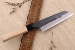 Couteau santoku kiritsuke 18cm japonais artisanal Sakai Kikumori Kikuzuki Kuro