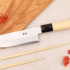Couteau santoku kiritsuke 18cm japonais artisanal Momotaro Ginsan manche en magnolia