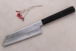 Couteau santoku kiritsuke japonais artisanal Kagekiyo Yoshikazu Tanaka Damas Aogami 18cm
