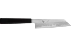 Couteau santoku kiritsuke japonais artisanal Kagekiyo Yoshikazu Tanaka Damas Aogami 18cm