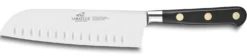 Couteau santoku SABATIER Idéal Inox 100% forgé rivets laiton alvéolé 18cm