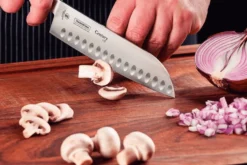 Couteau santoku Tramontina Century lame forgée 18cm manche polycarbonate noir