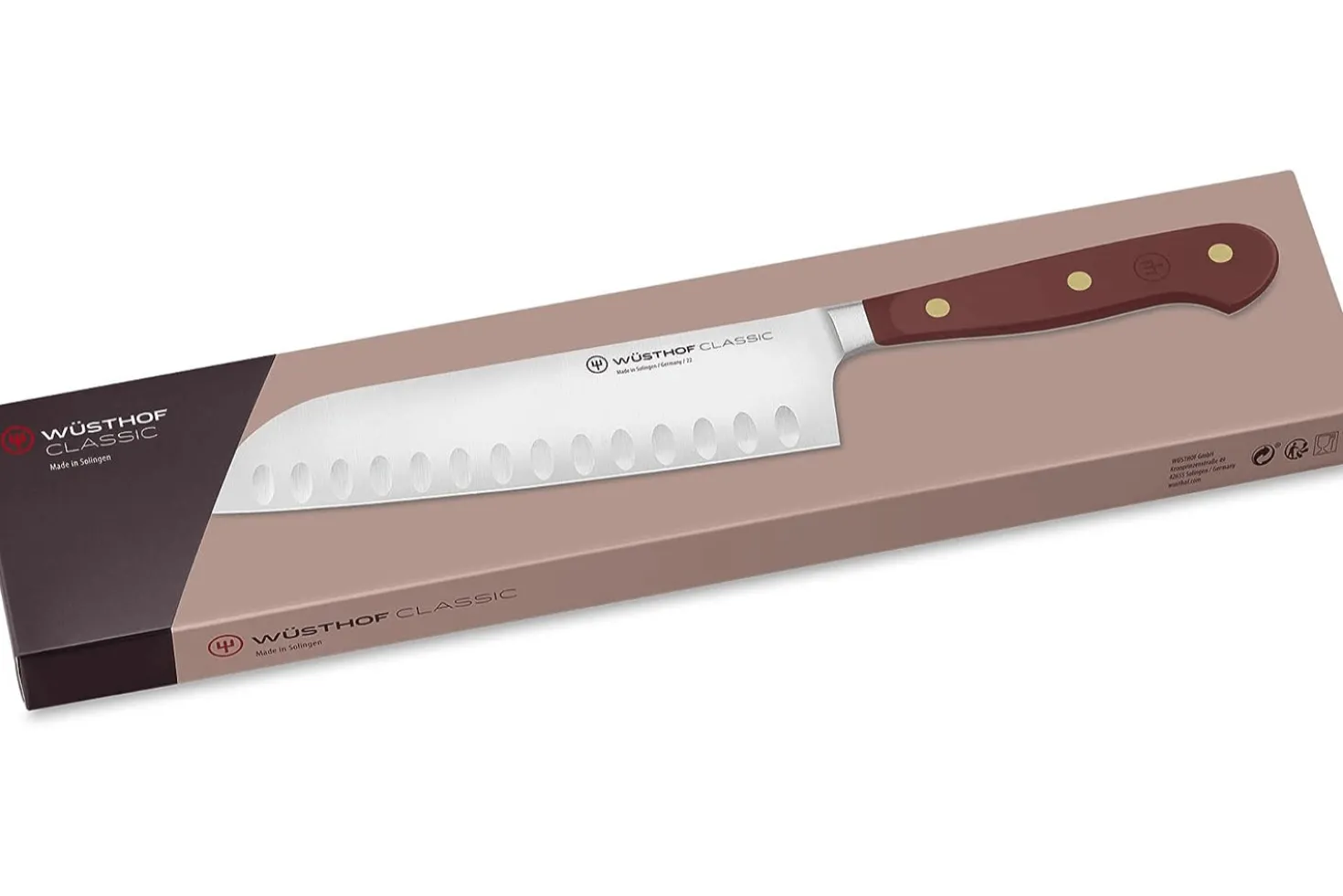 Couteau santoku Wusthof Classic Colour Tasty Sumac lame alvéolée 17cm
