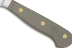 Couteau santoku Wusthof Classic Colour Velvet Oyster forgé lame alvéolée 17cm