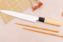 Couteau à sashimi 21cm japonais Satake Cutlery Tsuchime en magnolia