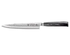 Couteau à sashimi japonais Tamahagane Tsubame lame martelée 21cm acier VG5