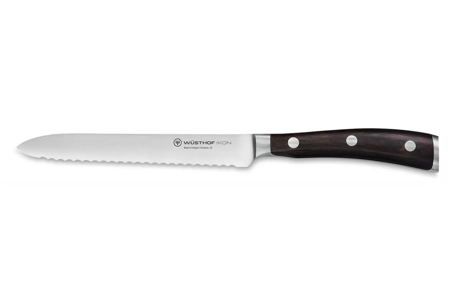 Couteau à saucisson Wüsthof Ikon forgé 14cm en bois de grenadille