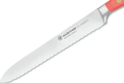 Couteau à saucisson Wusthof Classic Colour Coral Peach forgé lame crantée 14cm