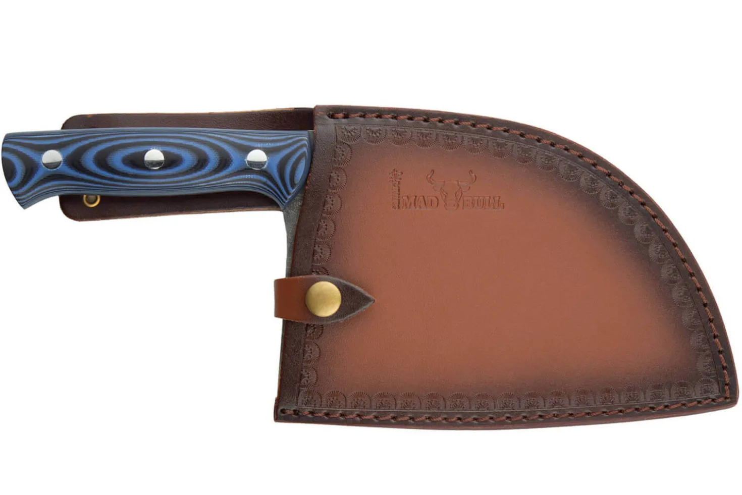 Couteau serbe Samura Mad Bull 18cm manche en G10 et carbone bleu et noir