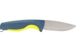 Couteau SOG Aegis FX SGAEGISFXINJA lame 9,3cm manche en nylon/fibres de verre bleu/jaune
