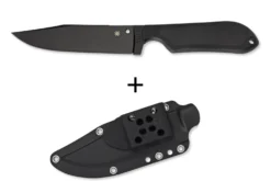 Couteau Spyderco Street Bowie FB04PBB lame noire 12,8cm manche nylon et fibre de verre + étui Kydex