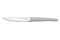 Couteau à steak dentelé Lou Laguiole Jet sablé gris