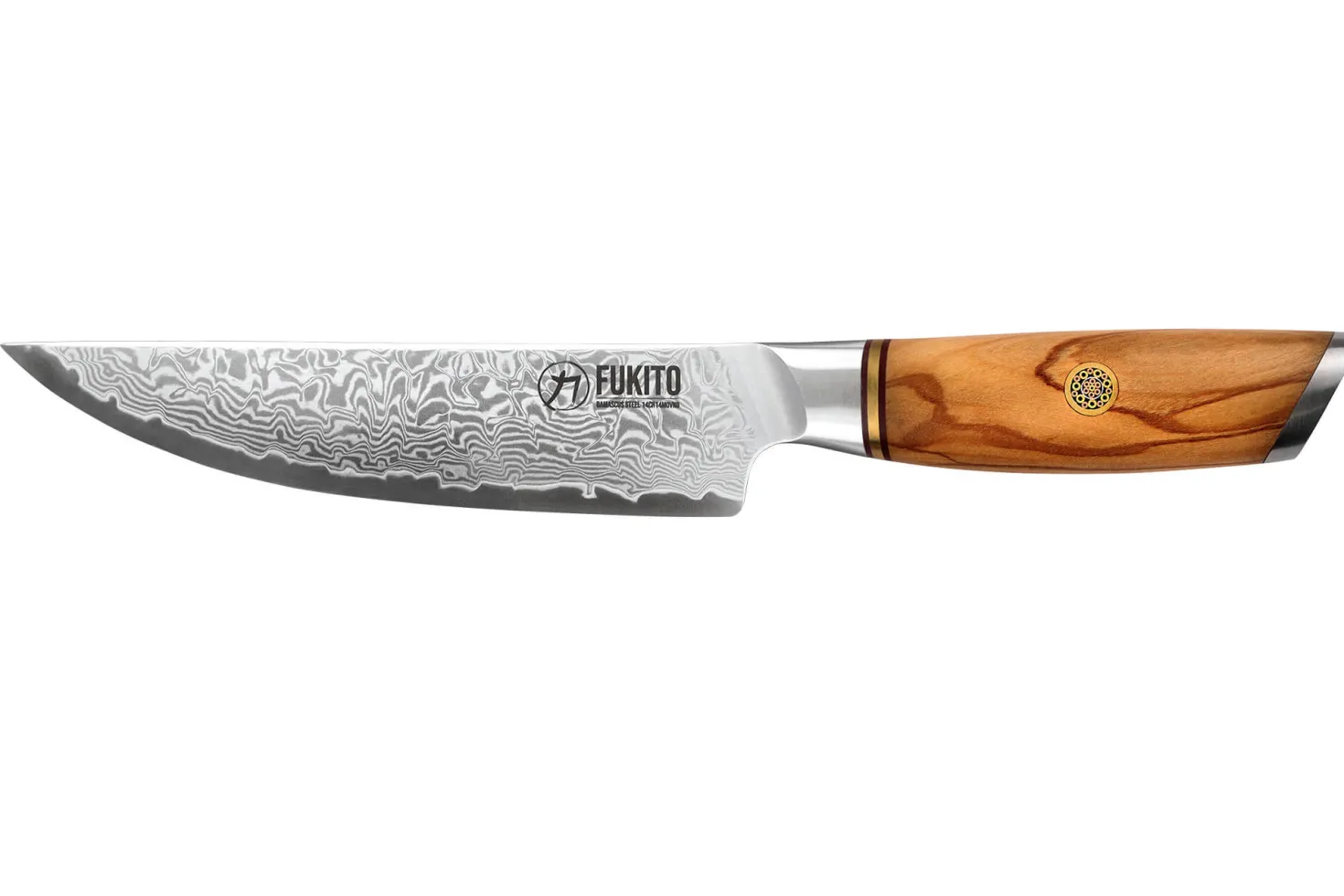 Couteau à steak Fukito Olive Damas 14Cr 12cm