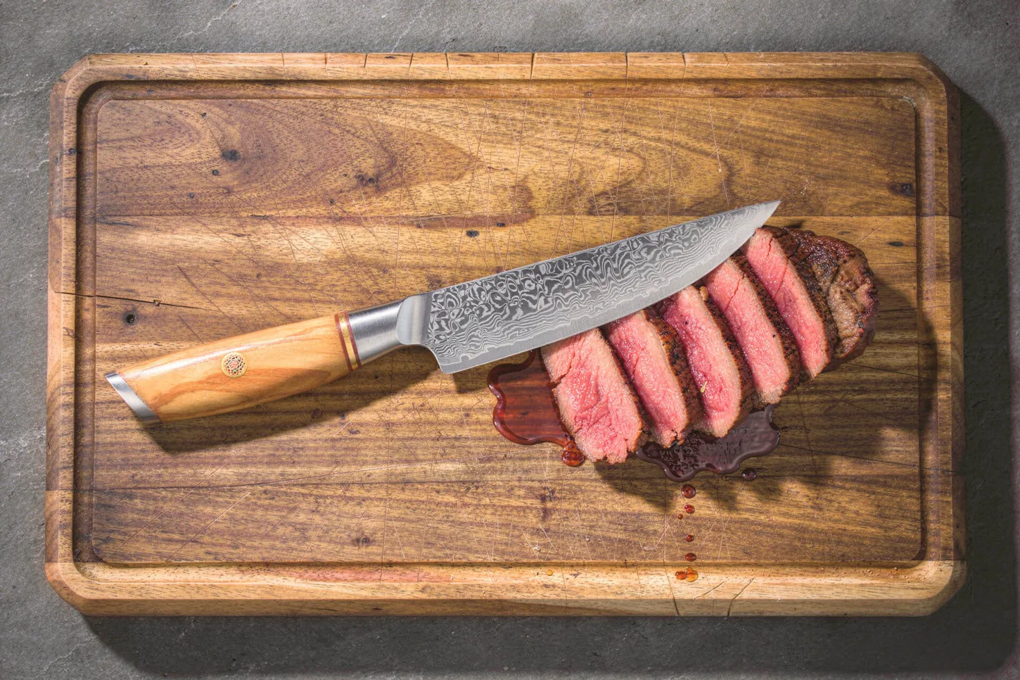 Couteau à steak Fukito Olive Damas 14Cr 12cm