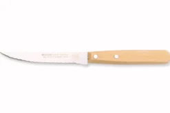 Couteau à steak Nogent Classic lame crantée 11cm manche en hêtre