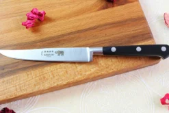 Couteau à steak Sabatier Éléphant Idéal Forgé lame lisse 13cm manche nylon noir