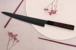 Couteau sujihiki 24cm japonais Sakai Takayuki Kurokage VG10 manche en wengé