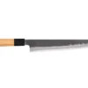Couteau sujihiki 27cm japonais artisanal Hinoura Mutsumi Ajikataya Black Nashiji