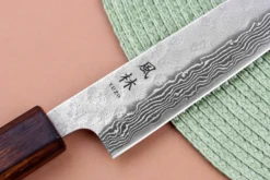 Couteau sujihiki 24cm japonais artisanal Yuzo Enju Damas 440C