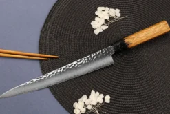 Couteau sujihiki 24cm japonais Sakai Takayuki Kashi Urushi VG10 damas
