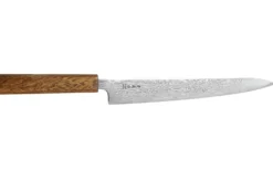 Couteau sujihiki japonais artisanal Wusaki Unagi AUS10 damas 24cm manche chêne