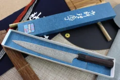 Couteau sujihiki japonais artisanal Masakage Kumo 27cm damas 63 couches