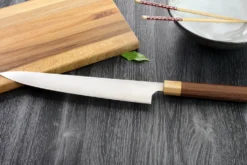 Couteau sujihiki japonais artisanal Kei Kobayashi SG2 Octogone 27cm