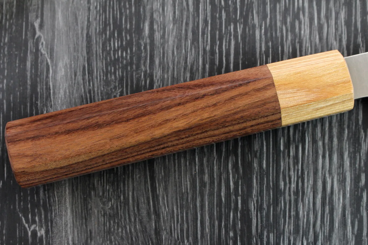 Couteau sujihiki japonais artisanal Kei Kobayashi SG2 Octogone 27cm