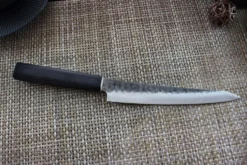 Couteau sujihiki japonais Shizu Hamono Yamato martelé 20cm manche sombre