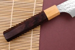 Couteau sujihiki kiritsuke japonais artisanal martelé Yu Kurosaki senko 24cm acier SG2