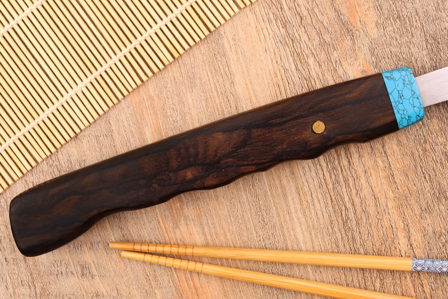 Couteau à thon maguro 54cm japonais artisanal Nakamura WS2 avec saya