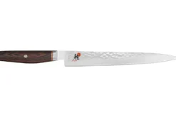 Couteau à trancher japonais Miyabi 6000MCT lame martelée 24cm + manche en Pakka
