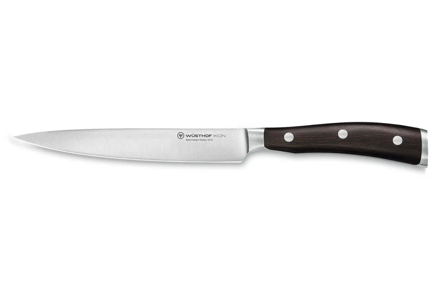 Couteau à trancher/universel Wüsthof Ikon forgé 16cm en bois de grenadille