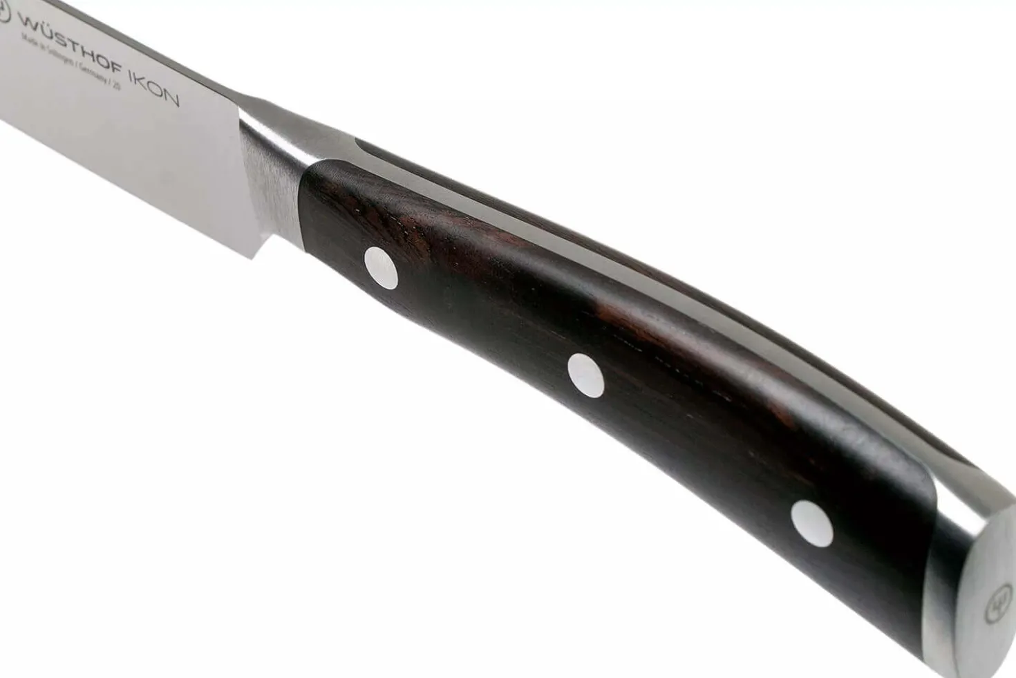 Couteau à trancher/universel Wüsthof Ikon forgé 16cm en bois de grenadille