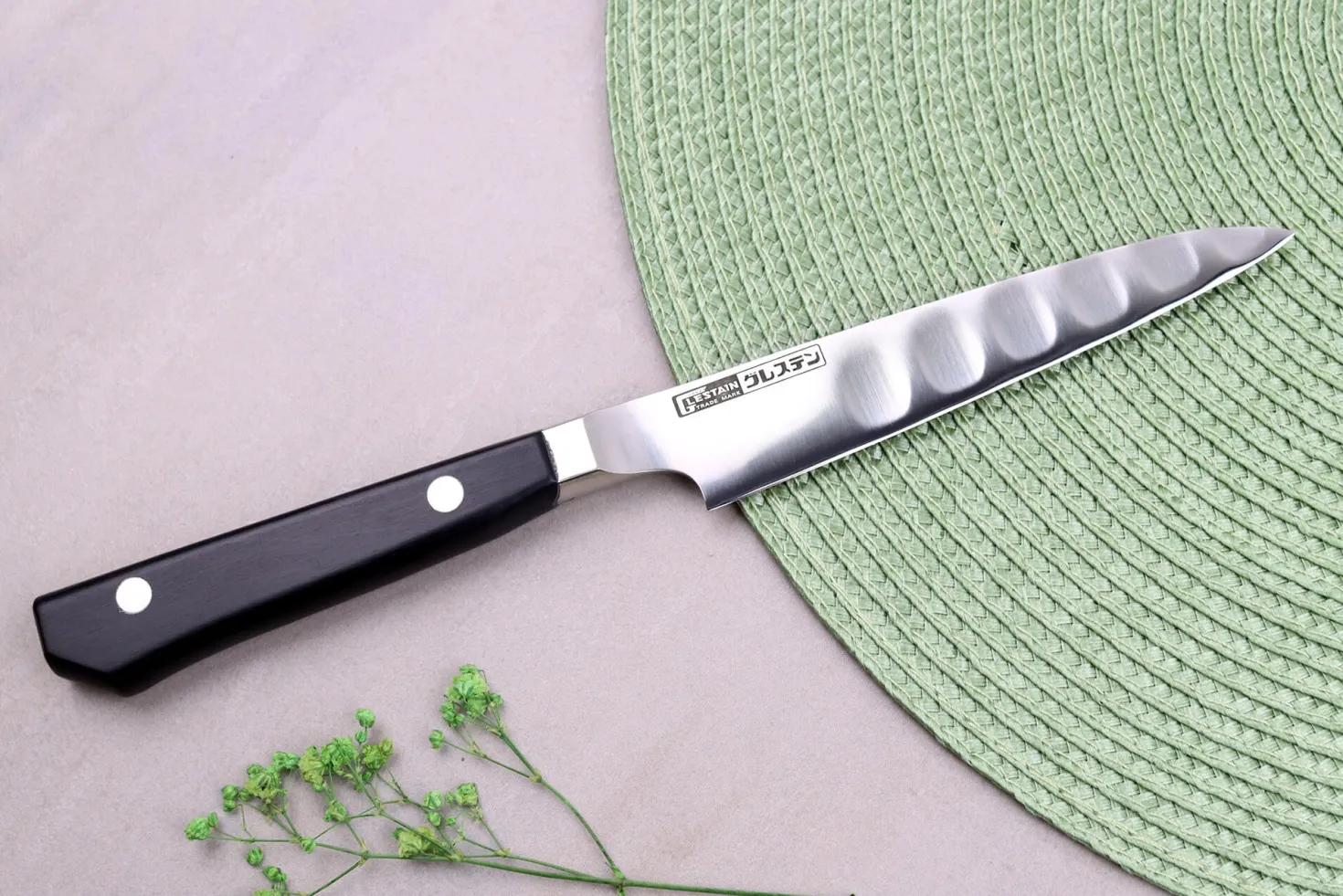 Couteau universel alvéolé japonais Glestain K Series 12cm